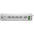 SCHNEIDER 6-lı PM5U-GR Akım Koruma Prizi Beyaz