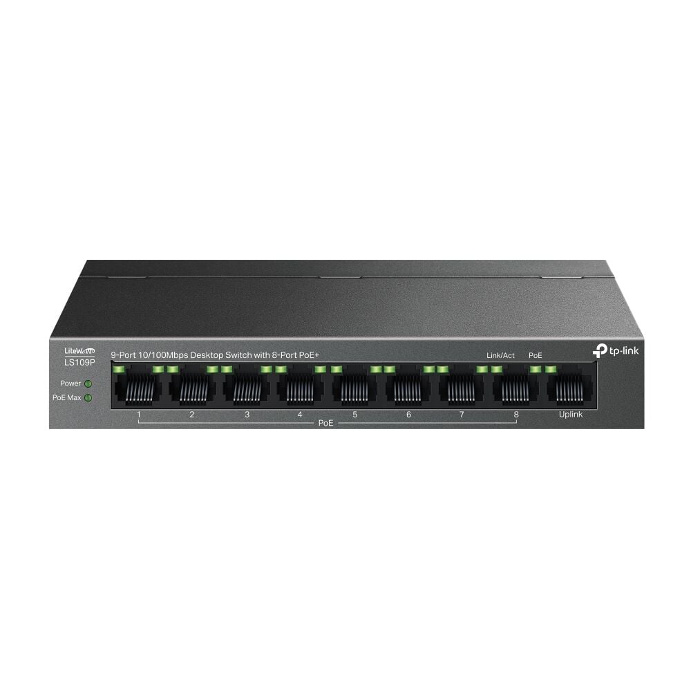TP-Link LS109P 9Port 10/100Mbps PoE+ Switch
