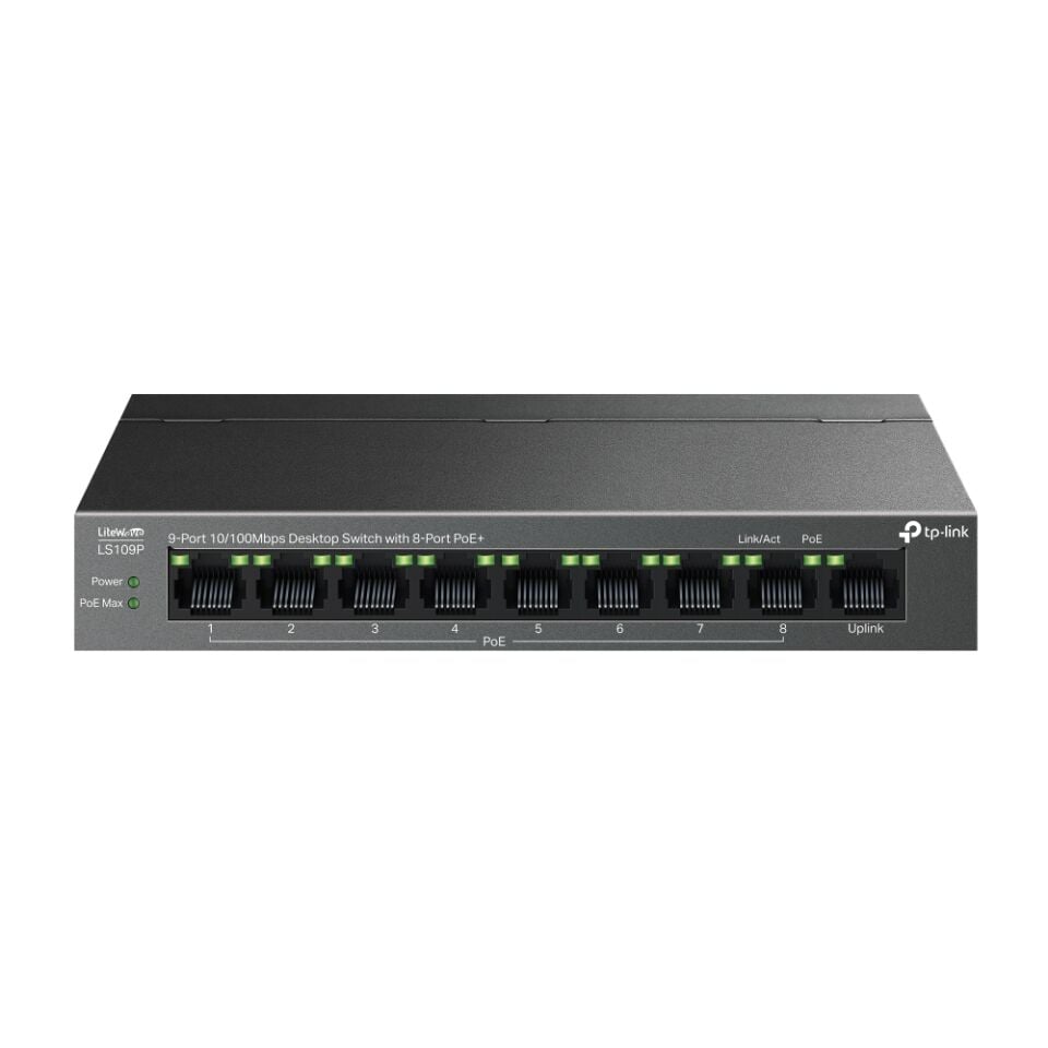 TP-Link LS109P 9Port 10/100Mbps PoE+ Switch