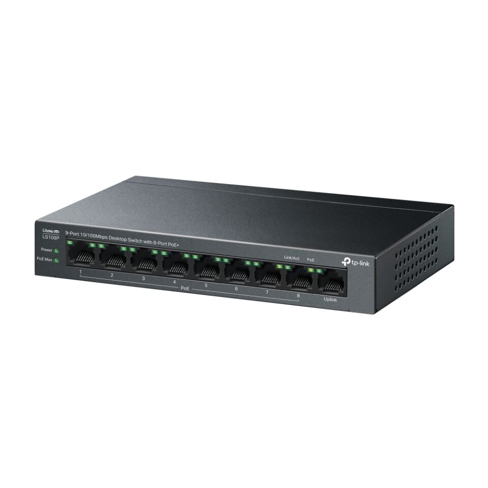 TP-Link LS109P 9Port 10/100Mbps PoE+ Switch