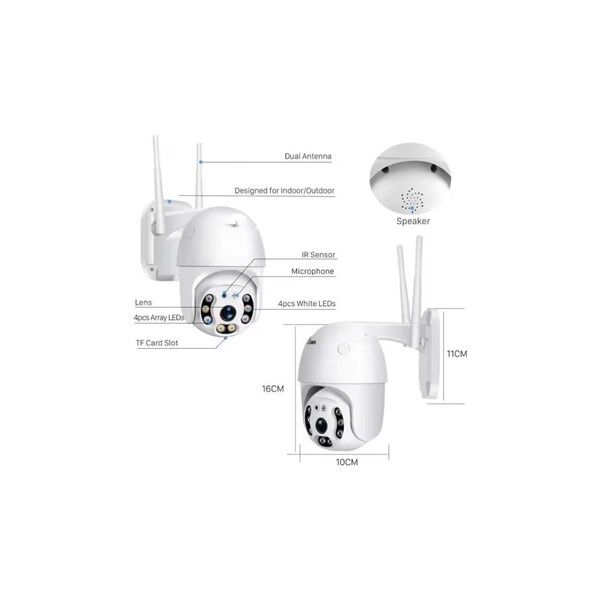 APRONX 3MP 2K 2,8'' 2.8MM APX-WP70 4G 8 Led Wifi Ptz