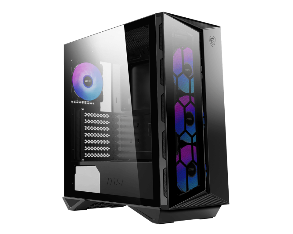 MSI MPG GUNGNIR 110R TEMPERLI CAM 1X120MM 3XARGB FAN PSU YOK GAMING SİYAH KASA