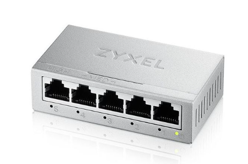 Zyxel GS-105B V5 5-Port 10/100/1000 Gigabit Ethernet Metal Kasa Mini Desktop Switch