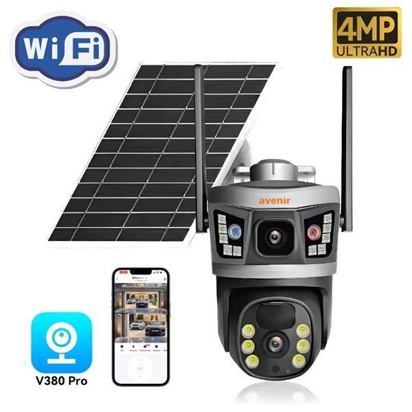 AVENIR 4MP SOLAR AV-S232 ÇİFT KAMERALI WIFI PTZ KAMERA