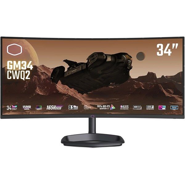 COOLERMASTER 34'' VA GM34-CWQ 0.5MS 165HZ HDMI-DP USBC KAVISLI GAMING MONİTÖR 3440X1440