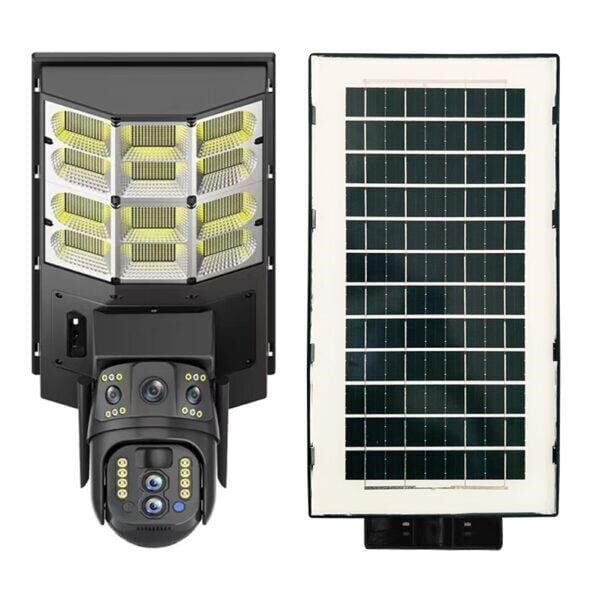 AVENIR 4MP Solar 10x Zoom IP66 4G Solar Sokak Lambası Kamera 3 Lens LED Aydınlatma AV-SL400X
