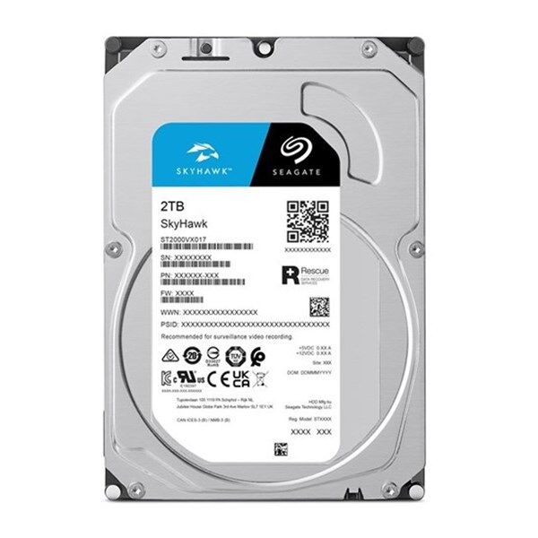 SEAGATE 3.5'' 2TB SKYHAWK ST2000VX017 5400 RPM 256MB SATA-3 Güvenlik Diski