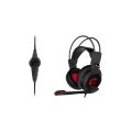 Msı Gg Ds502 Gamıng Headset 7.1 Cevresel Ses 2X40mm Surucu Kırmızı Dragon Led Aydınlatma Kablo Kumanda Mıkrofon 2M Orgu Kablo Usb Baglantı Oyuncu Kulakustu Kulaklık