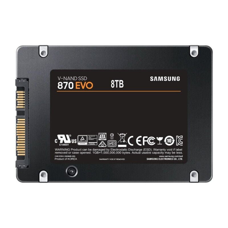 8TB 870 EVO SAMSUNG 2.5 SATA3 MZ-77E8T0BW 560-530 MB/S SAMSUNG TR GARANTILI