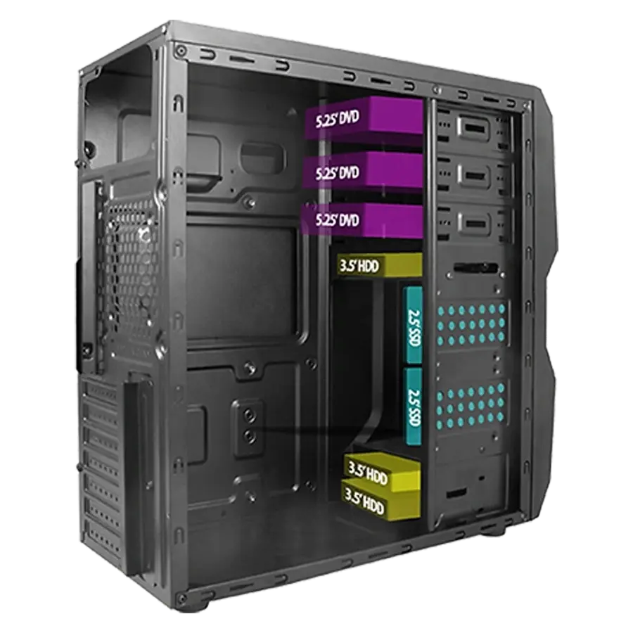 VENTO TA-K61 PEAK 500W USB 3.0 MİDİ TOWER SİYAH KASA