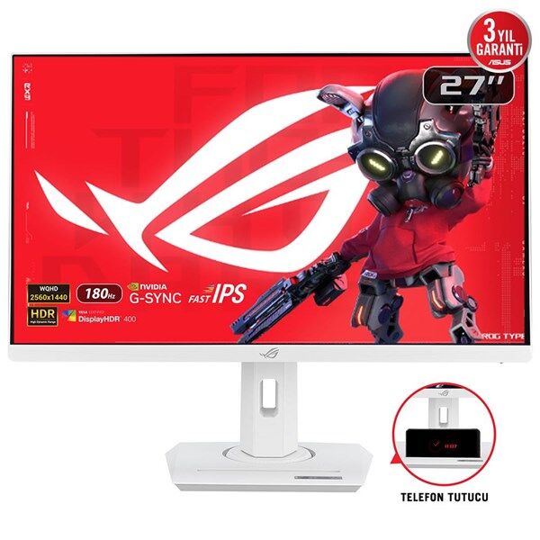 ASUS 27'' IPS ROG STRIX XG27ACS-W 1MS 180HZ HDMI-DP USBC GAMING MONİTÖR 2560X1440 BEYAZ