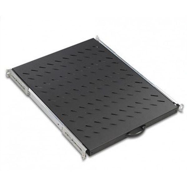 AGER Dikili Tip 19'' 1U D600mm için Hareketli Siyah Raf Modülü Ağır Hizmet Tipi AA-HRR60-A-S1