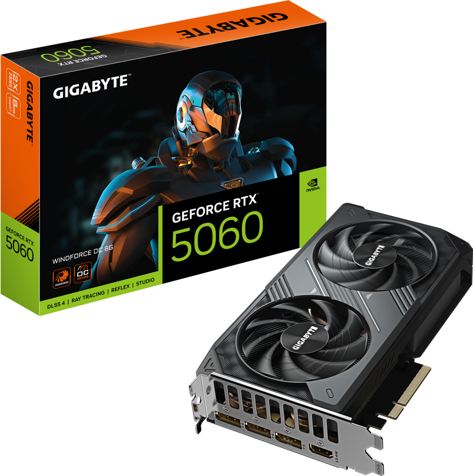 GIGABYTE 8GB RTX5060 WINDFORCE OC GV-N5060WF2OC-8GD GDDR7 128Bit HDMI DP PCIe 5.0