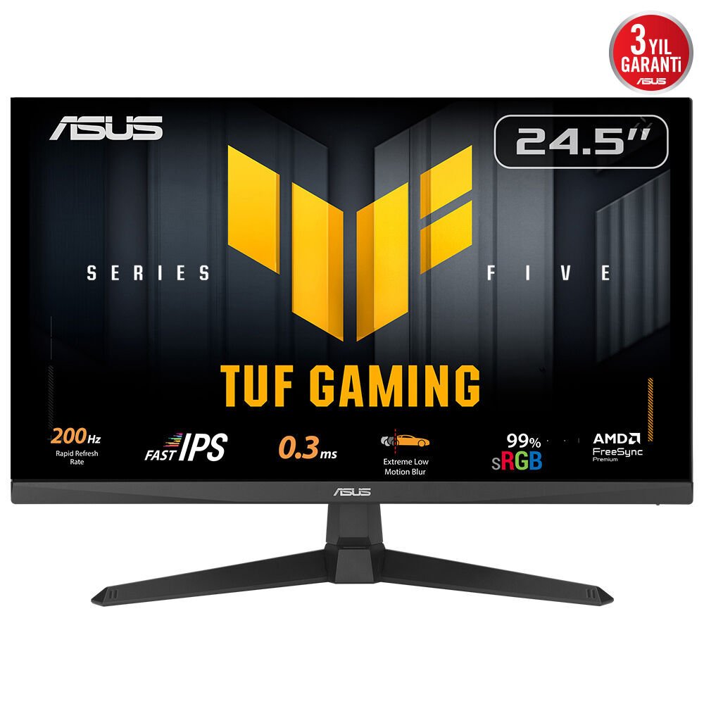 ASUS 24.5'' FAST IPS TUF GAMING VG259Q5A 0.3MS 200Hz HDMI-DP Gaming Monitör (1920 X 1080) Outlet (Açık Kutu)