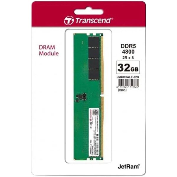 TRANSCEND 32GB DDR5 4800MHZ PC RAM VALUE JM4800ALE-32G