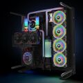 THERMALTAKE QUAD RIING ARGB 140mm Fan + Kontrolcülü Kasa Fanı Kiti 3-lü paket beyaz