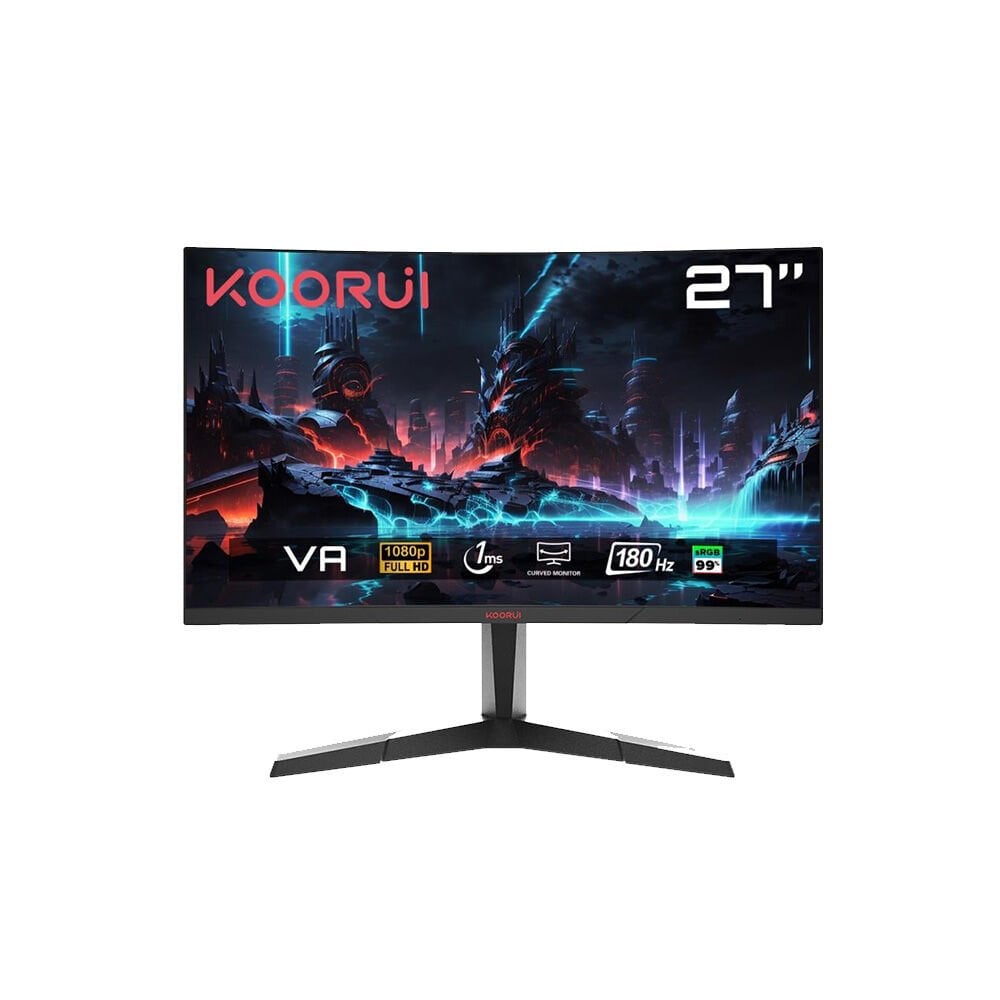Koorui 27'' 27E6CA Curved 180Hz Gaming Monitör Siyah 1ms
