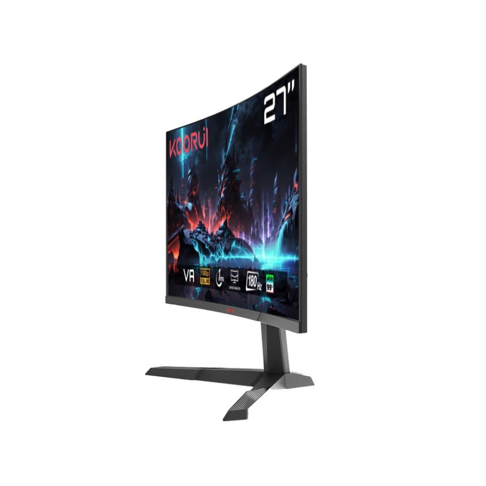Koorui 27'' 27E6CA Curved 180Hz Gaming Monitör Siyah 1ms