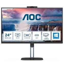 AOC 23.8'' 24V5CW/BK IPS WebCam Type-C Pivot Monitör 1ms Siyah
