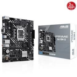 Asus PRIME H610M-D DDR5 Intel 1700p 5600 HDMI VGA M2 USB3.2 COM mATX