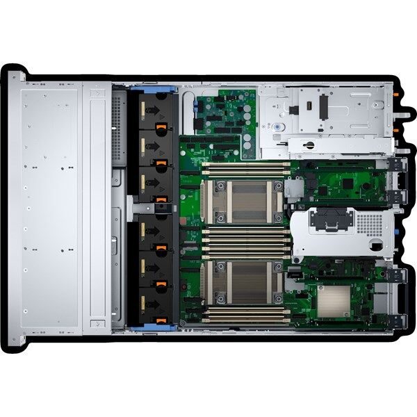 DELL 2xSilver 4410Y R760XS R760XS_1 128GB DDR5 RDIMM-2X480GB+6X1.92TB SSD-2x1100w Titanium 2U Rack Sunucu (50627)