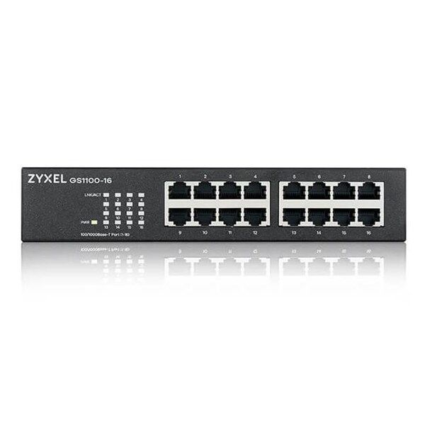 ZyXEL 16port GS1100-16 GIGABIT Yönetilemez Switch Masaüstü