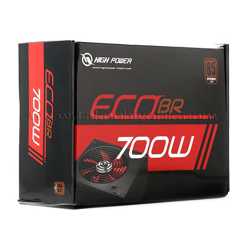 HIGH POWER ECO 700BR A12S 700W 85+ BRONZE 54A SINGLE RAIL AKTIF PFC SIYAH ATX GUC KAYNAĞI