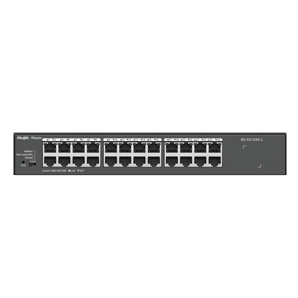 RUIJIE 24port REYEE RG-ES124G-L GIGABIT Yönetilemez Switch Çelik Kasa