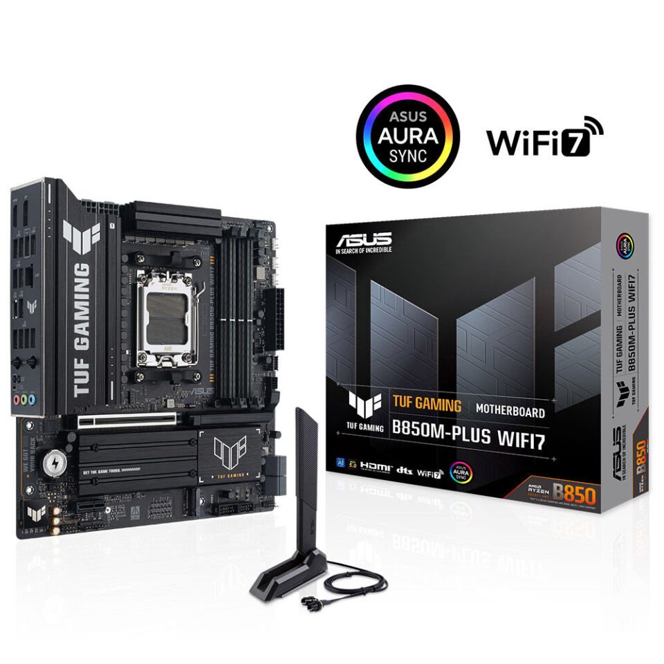 ASUS TUF GAMING B850M-PLUS WIFI7 DDR5 HDMI DP-TYPEC PCIE 5.0 AM5 mATX