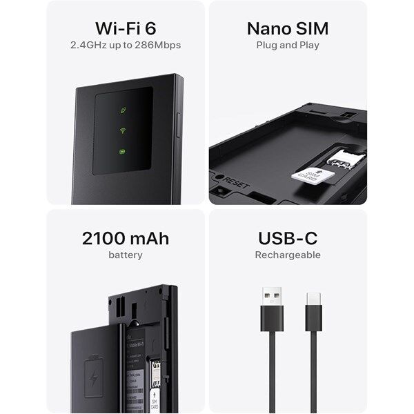 TENDA MF3 WIFI6 Dual Band Mobil 4G LTE Router Bataryalı