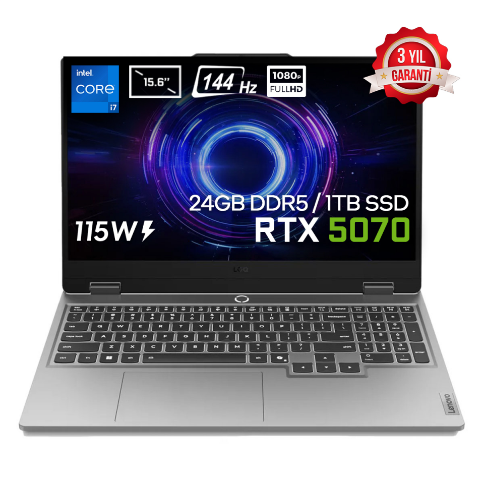 LENOVO 15.6'' CORE i7 13650HX 24GB DDR5 RAM- 1TB M2 NVME 8GB RTX5070 FDOS / LOQ 15IRX10 83JE00EWTR