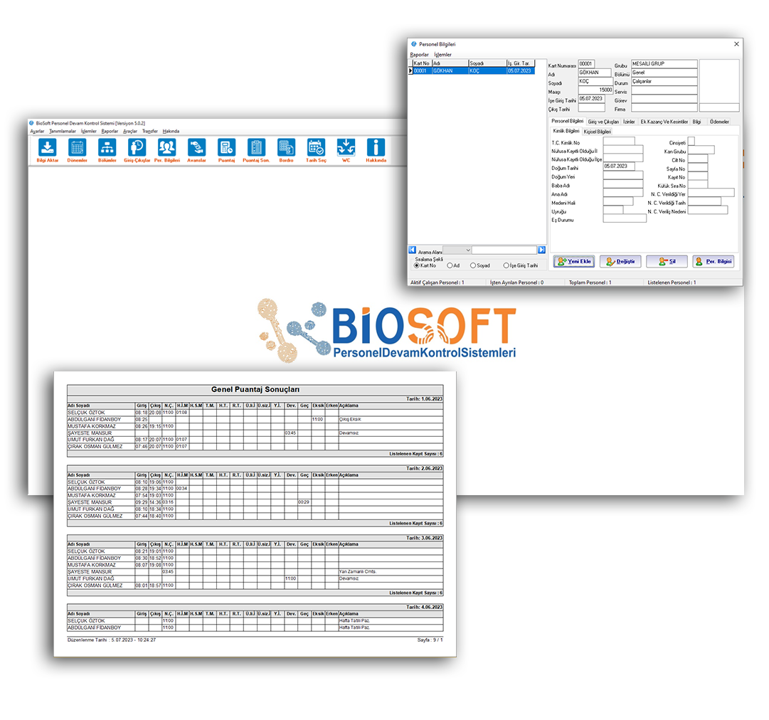 BIOSOFT PDKS GİRİŞ-ÇIKIŞ YAZILIMI