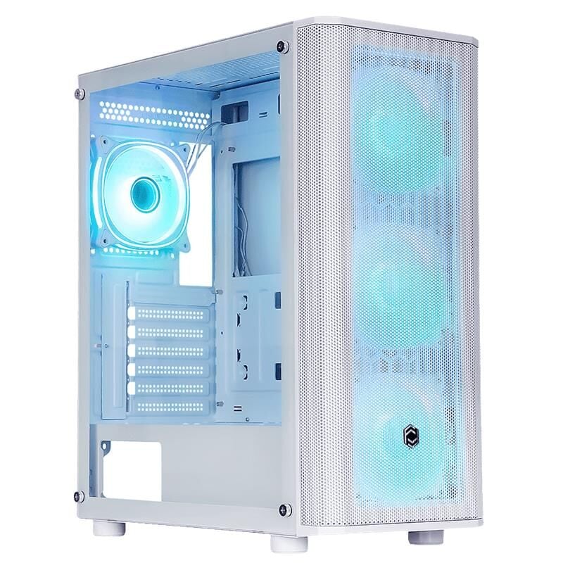 FRISBY 650W 80+ CM-106 ARGB Mesh Gaming Mid-Tower PC Kasası Beyaz