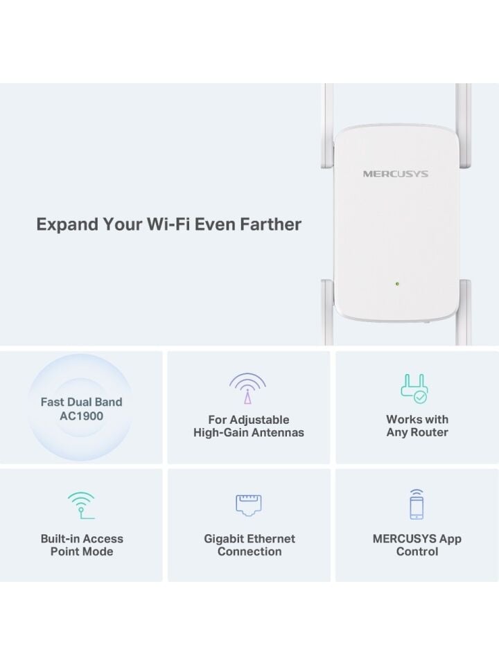 TP-Link Mercusys ME50G AC1900 Wi Fi Menzil Genişletici