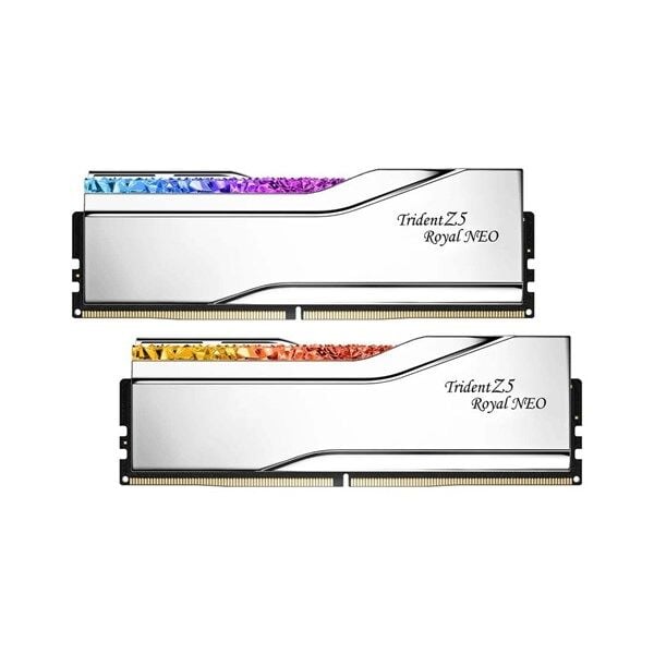 GSKILL 64GB (2X 32GB) DDR5 6000MHZ  CL28 RGB DUAL KIT PC RAM TRIDENT Z5 NEO ROYAL SILVER F5-6000J2836G32GX2-TR5NS