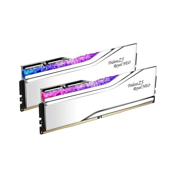 GSKILL 96GB (2X 48GB) DDR5 6000MHZ CL30 RGB DUAL KIT PC RAM TRIDENT Z5 NEO ROYAL SILVER F5-6000J3036F48GX2-TR5NS