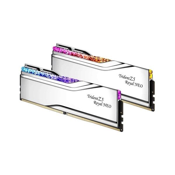 GSKILL 96GB (2X 48GB) DDR5 6000MHZ CL30 RGB DUAL KIT PC RAM TRIDENT Z5 NEO ROYAL SILVER F5-6000J3036F48GX2-TR5NS