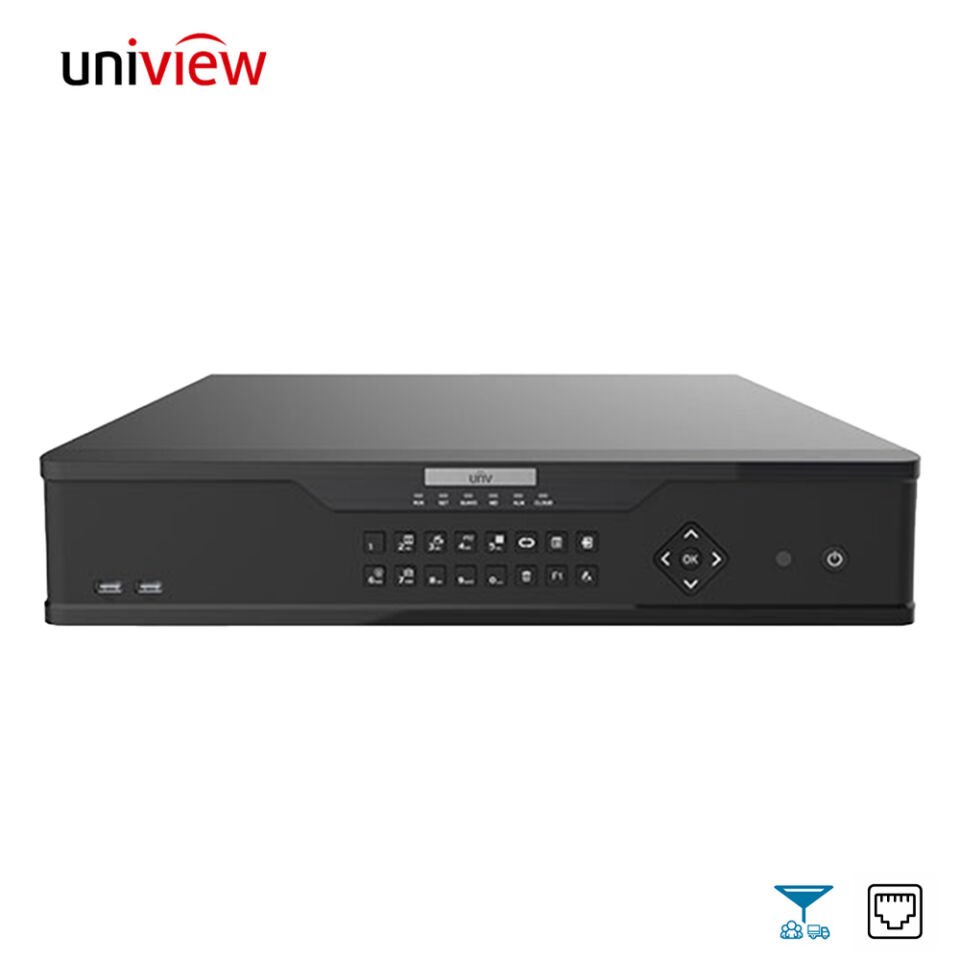 UNV NVR308-64X 64 Kanal 12MP H.265+ Ses-Alarm Des. 8 Disk Network Kayıt Cihazı