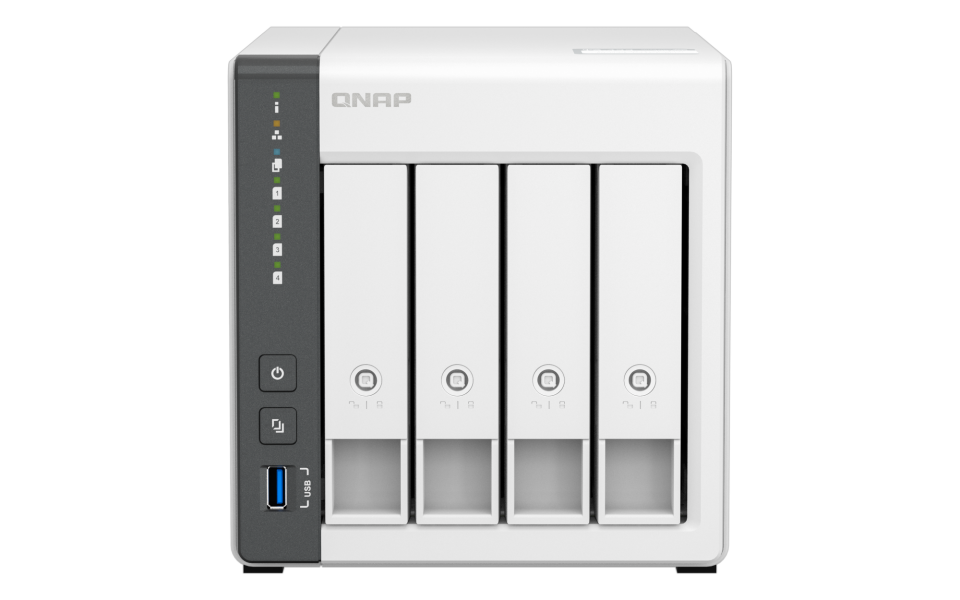 QNAP 4diskli ARM QC-4GB RAM-2.5GbE Nas Server TS-433-4G Distribütör Garantili