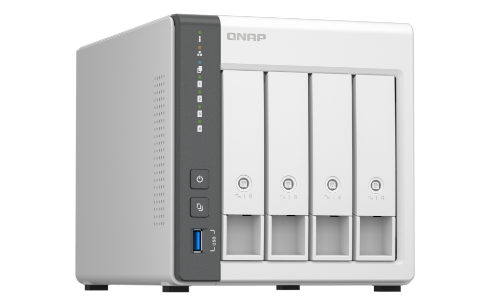 QNAP 4diskli ARM QC-4GB RAM-2.5GbE Nas Server TS-433-4G Distribütör Garantili