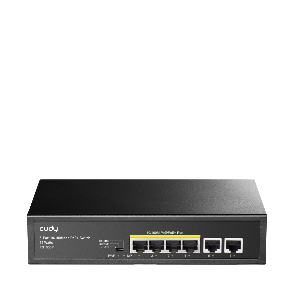 CUDY 6port-4Port PoE 60w 10/100 Yönetilemez Metal Kasa Switch FS1006P