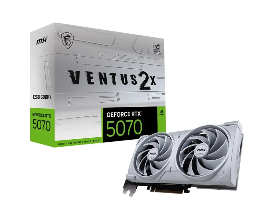 MSI VGA GEFORCE RTX 5070 12G VENTUS 2X OC WHITE 12GB GDRR7 192B DX12
