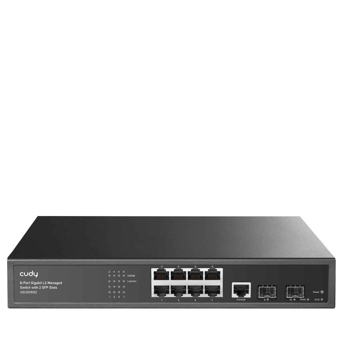 CUDY 8port 2-SFP 1-Uplink Gigabit Yönetilebilir Switch GS2008S2