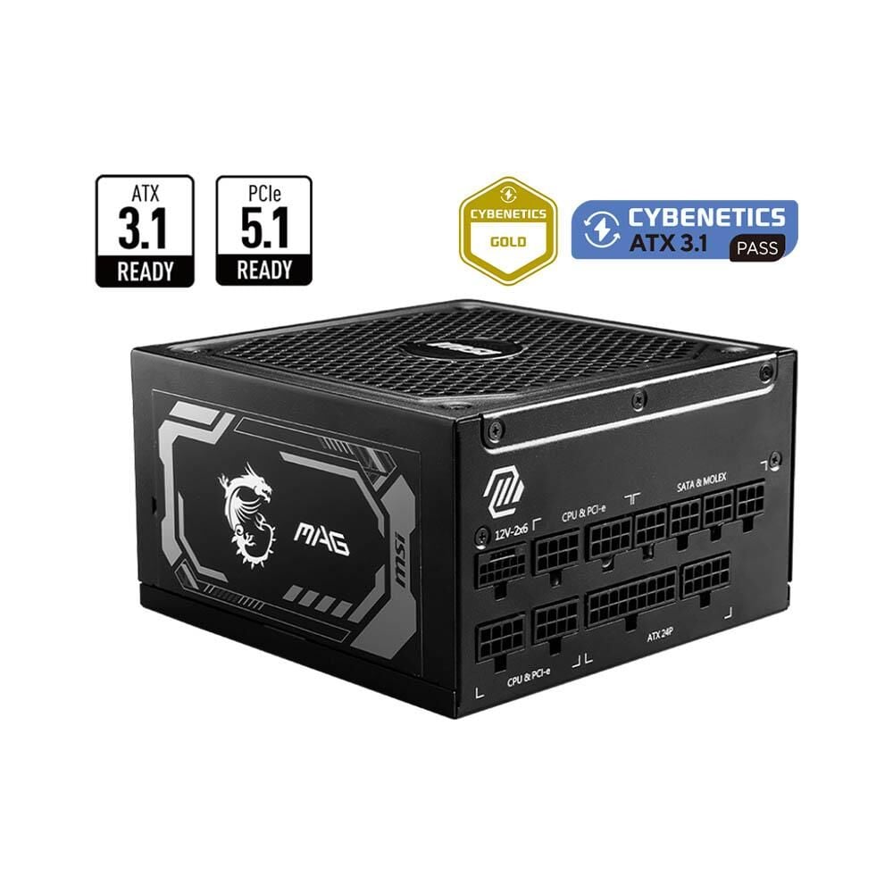 MSI MAG A1250GL PCIE5 1250W 80+ GOLD POWER SUPPLY