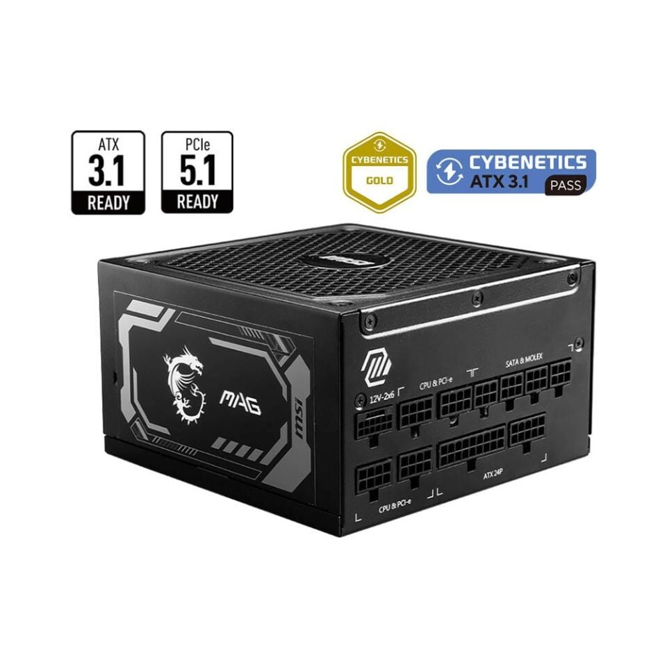 MSI MAG A1250GL PCIE5 1250W 80+ GOLD POWER SUPPLY