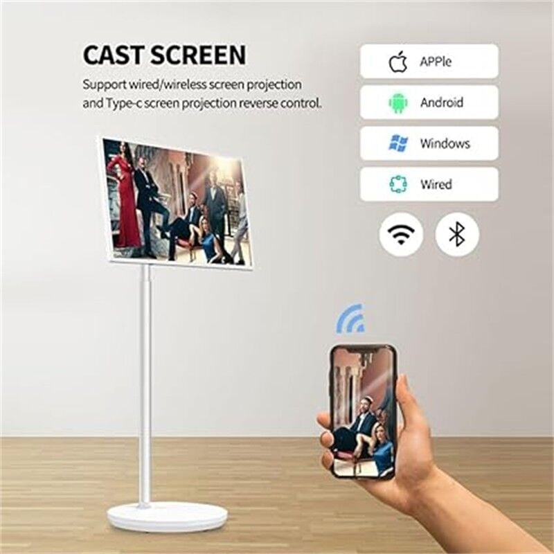 LEADERHUB LS32 32 INC 1920X1080 4G+128G TAŞINABILIR DOKUNMATIK ANDROID MONITOR BEYAZ