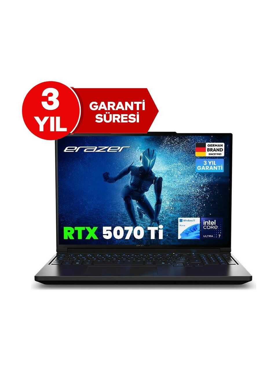ERAZER Major 16 X1 MD62736 Ultra 7-255HX 32GB 2TB RTX5070TI 16'' W11H