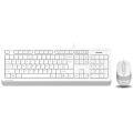 A4 TECH F1010 USB Q Trk Optic Mouse Beyaz/Gri Standart Klavye - Mouse Set