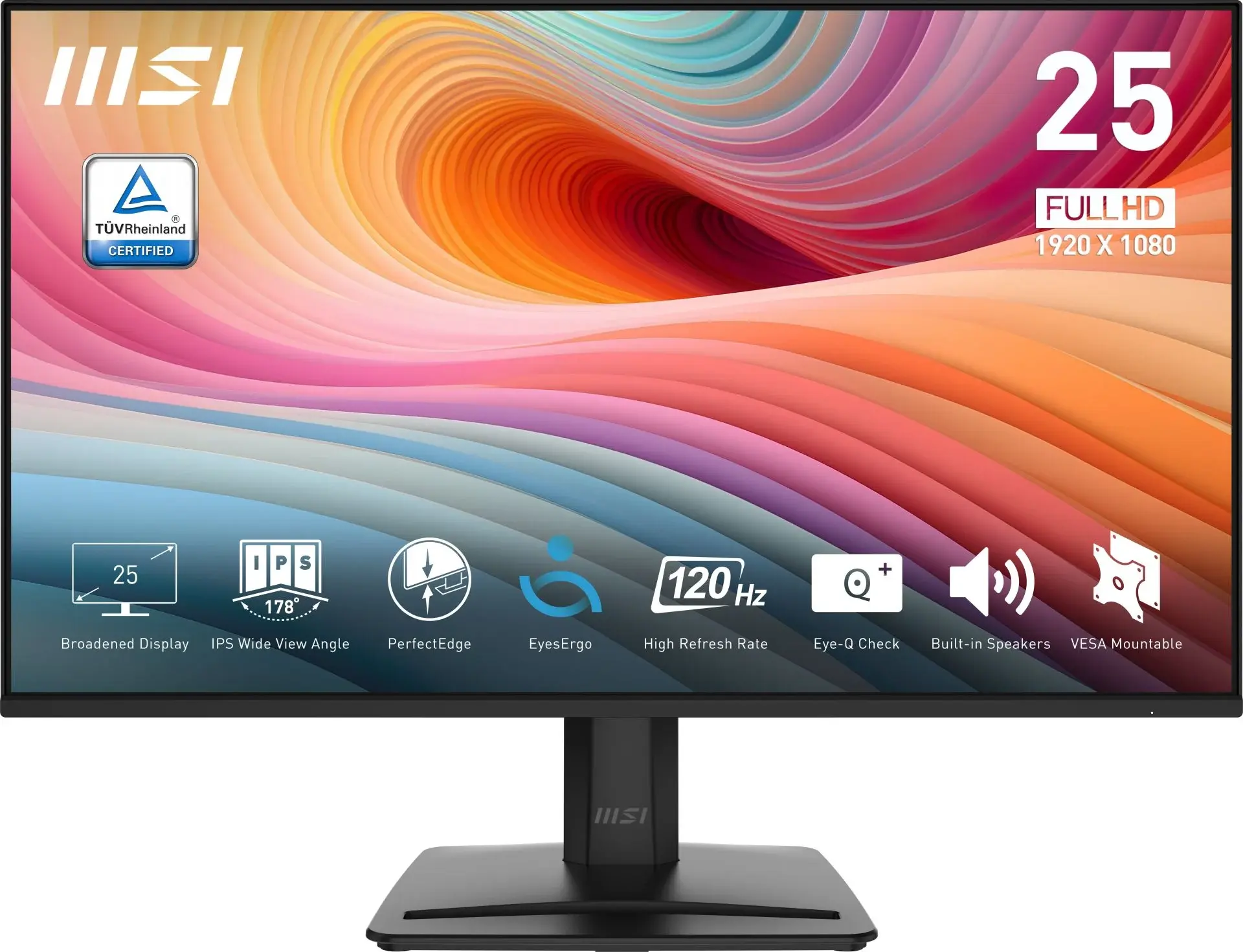 MSI 24.5'' Pro MP251 E2 Flat IPS 1ms Adaptıve-Sync Siyah FHD Monitör