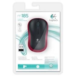 Logitech M185 Kablosuz Mouse Kırmızı 910-002237